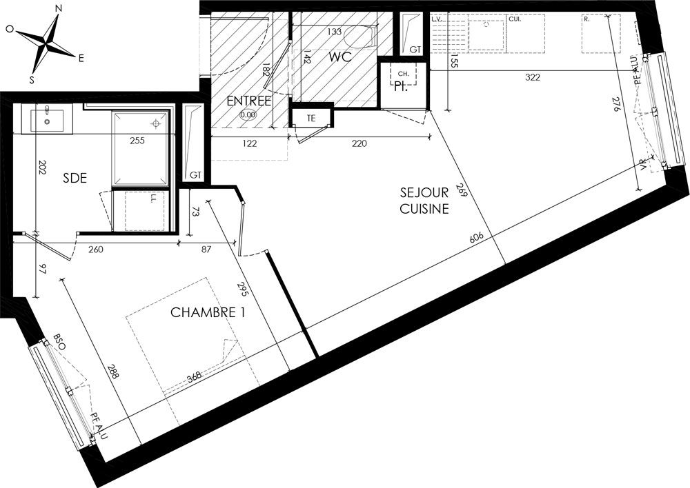 Plan Appartement T De M Neuf R Sidence Grand Angle