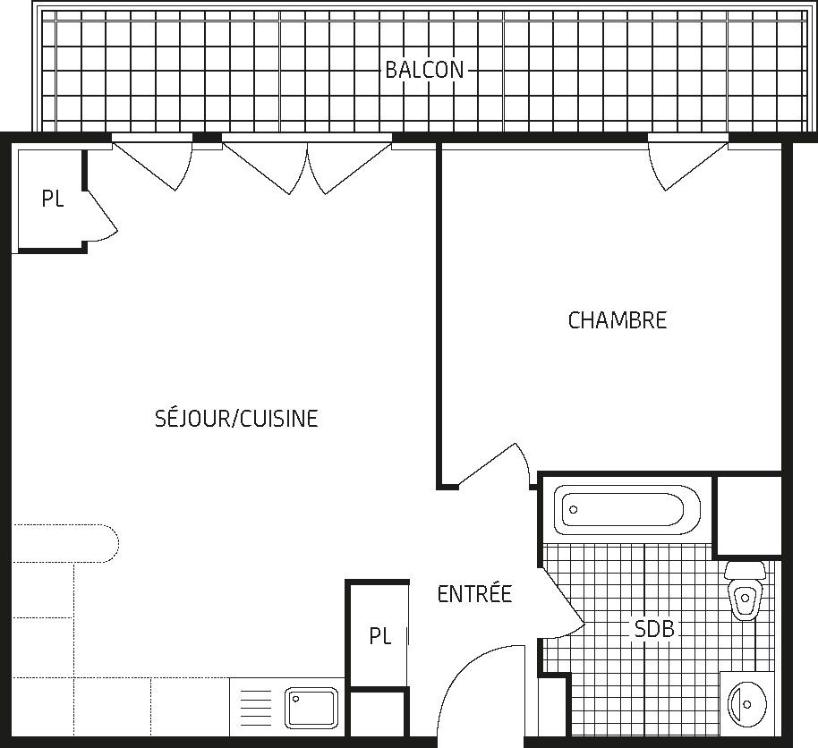 Plan Appartement T De M Neuf R Sidence Empreinte Montbazon