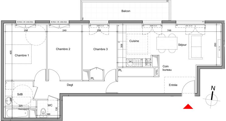 Plan Appartement T De M Neuf R Sidence Villa Alba Au Le