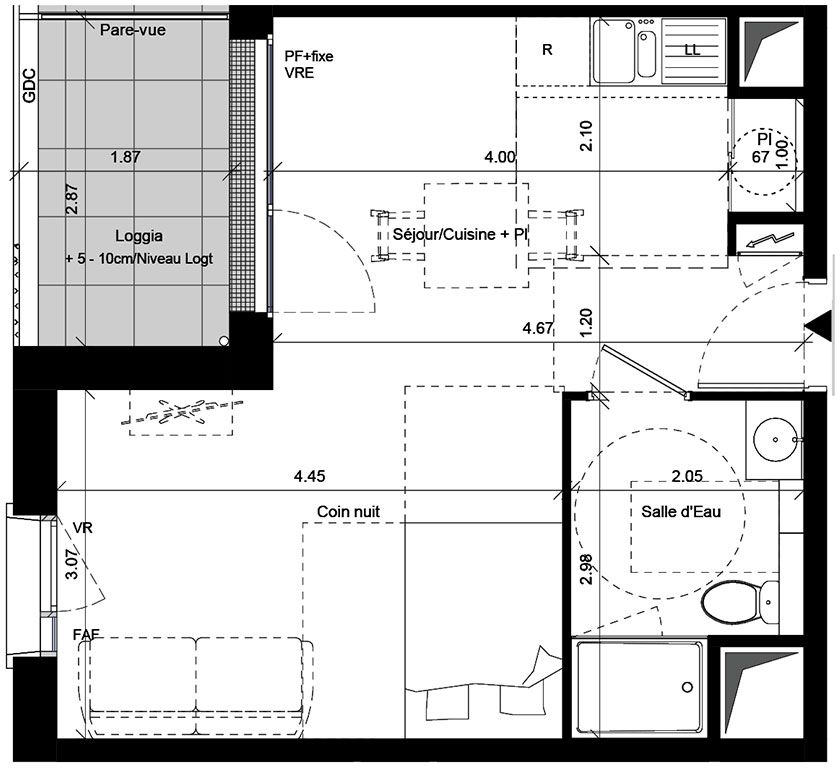 Plan Appartement T Bis De M Neuf R Sidence Le Clos Saint