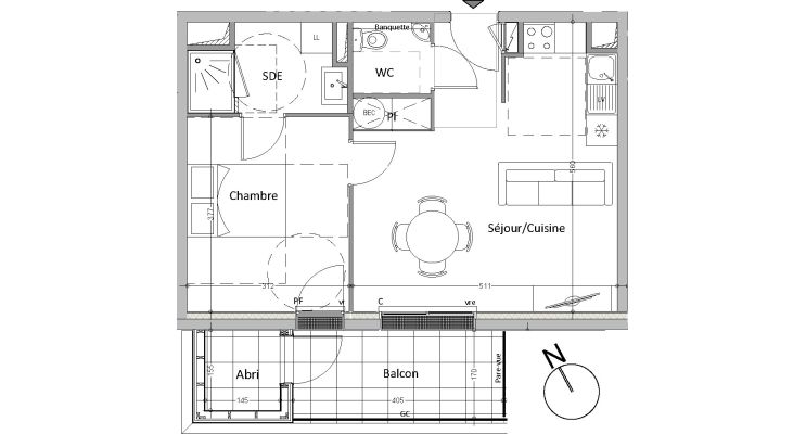 Plan Appartement T De M Neuf R Sidence Les Jardins Du Chemin