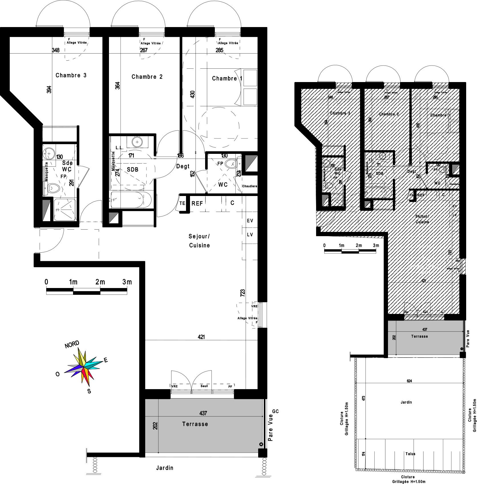 Plan appartement T4 de 86 21 m² neuf résidence Domaine d Iris à Trets