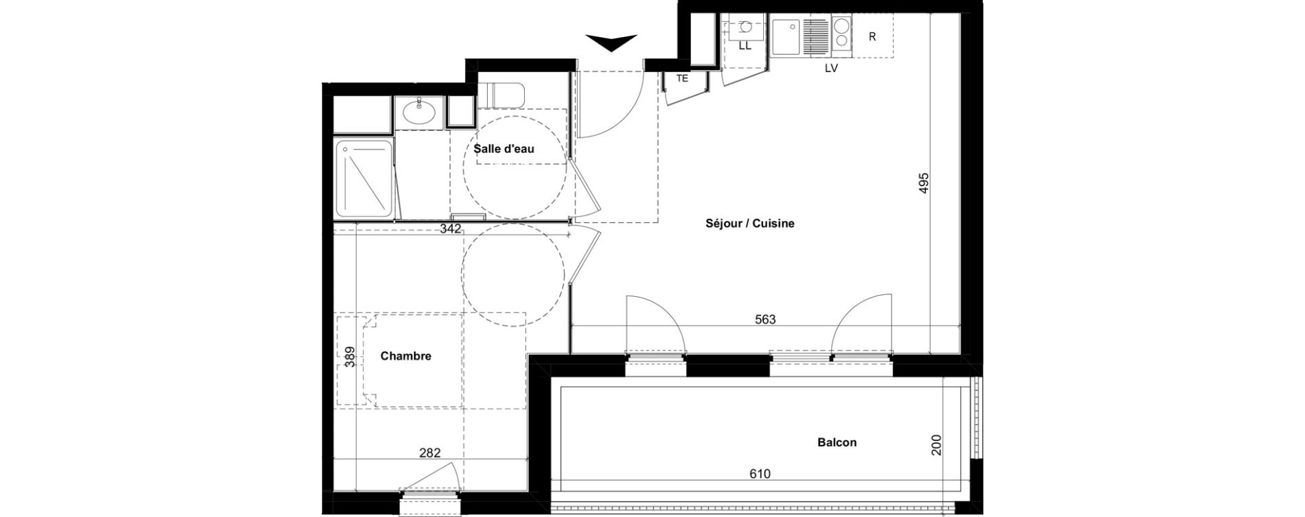 Appartement T2 de 43,77 m2 &agrave; Amb&eacute;rieu-En-Bugey Tiret les allymes