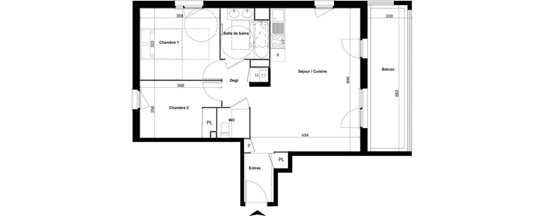 Appartement T3 de 62,67 m2 &agrave; Amb&eacute;rieu-En-Bugey Tiret les allymes