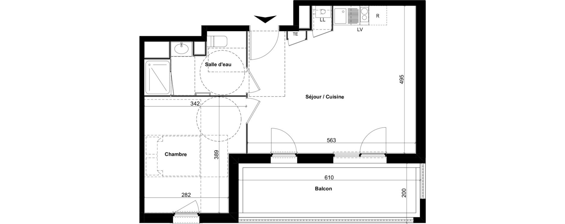 Appartement T2 de 43,77 m2 &agrave; Amb&eacute;rieu-En-Bugey Tiret les allymes