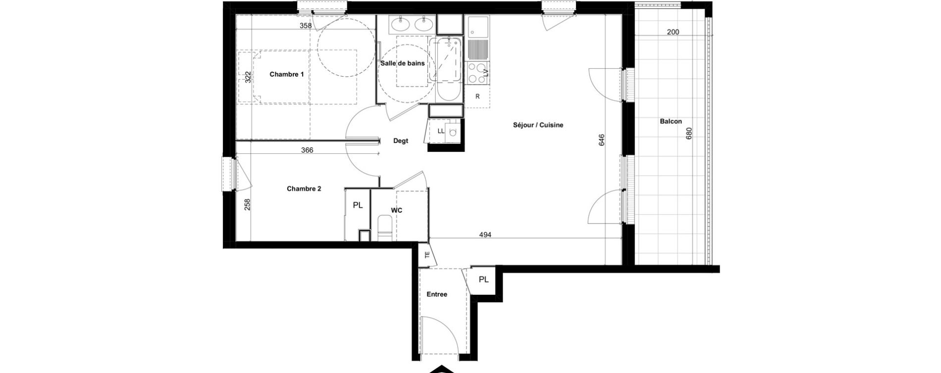 Appartement T3 de 62,67 m2 &agrave; Amb&eacute;rieu-En-Bugey Tiret les allymes