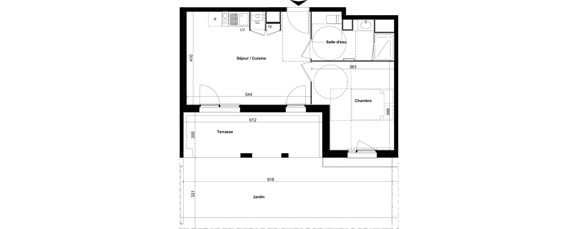 Appartement T2 de 40,44 m2 &agrave; Amb&eacute;rieu-En-Bugey Tiret les allymes