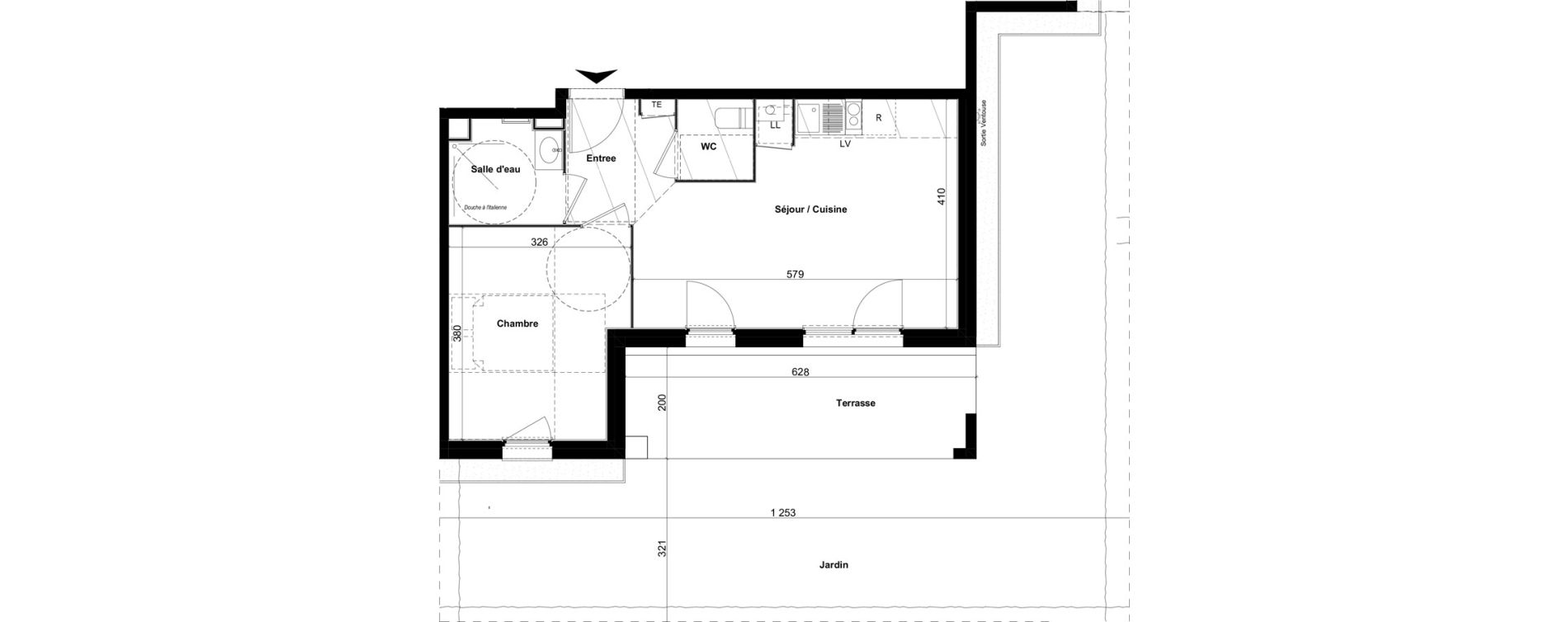 Appartement T2 de 41,16 m2 &agrave; Amb&eacute;rieu-En-Bugey Tiret les allymes