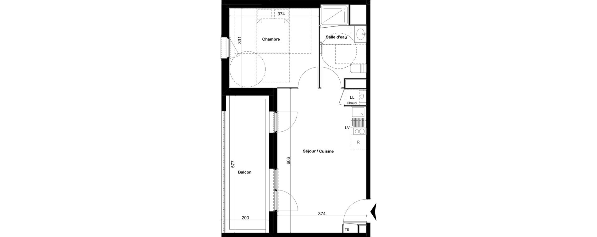 Appartement T2 de 40,29 m2 &agrave; Amb&eacute;rieu-En-Bugey Tiret les allymes