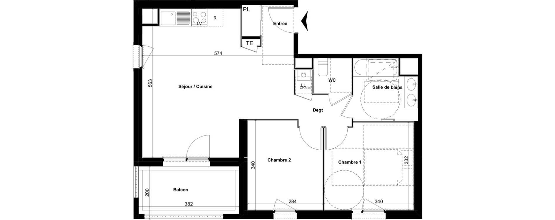 Appartement T3 de 59,82 m2 &agrave; Amb&eacute;rieu-En-Bugey Tiret les allymes