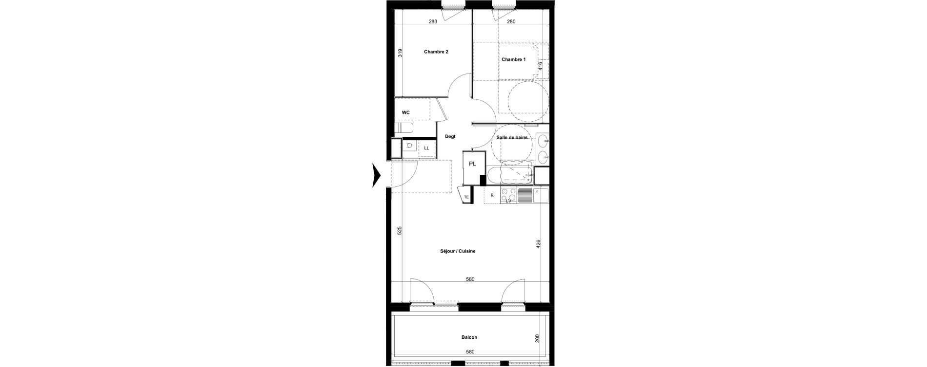 Appartement T3 de 59,62 m2 &agrave; Amb&eacute;rieu-En-Bugey Tiret les allymes