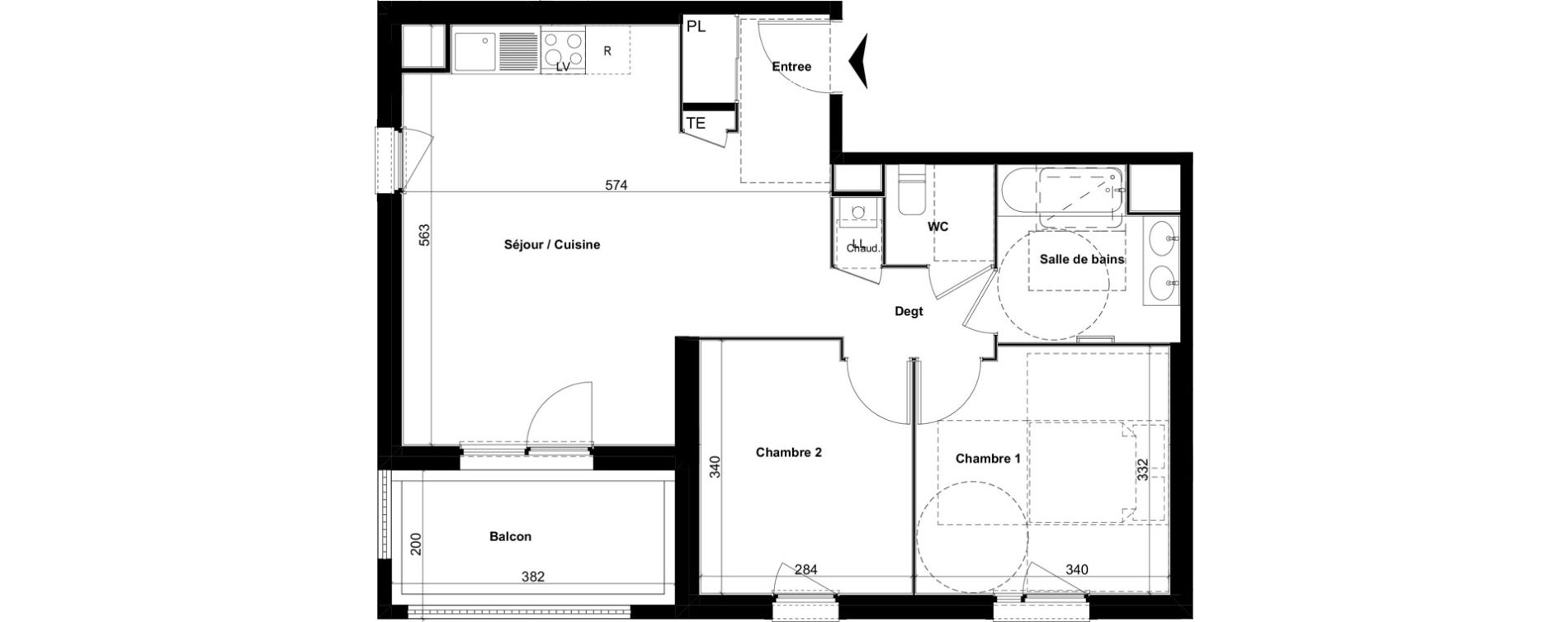 Appartement T3 de 59,82 m2 &agrave; Amb&eacute;rieu-En-Bugey Tiret les allymes