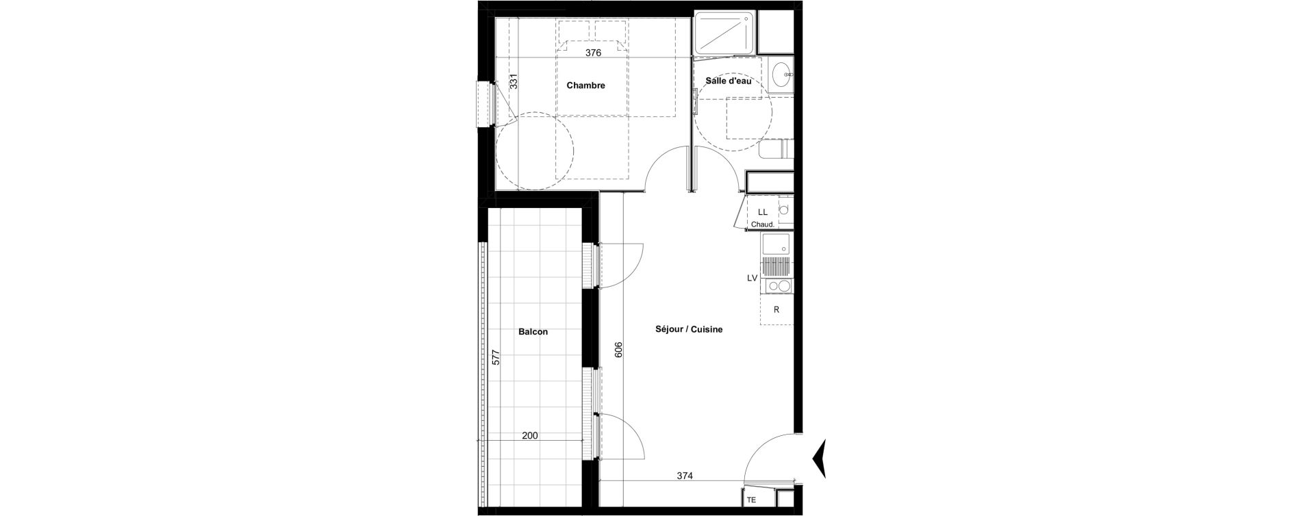 Appartement T2 de 40,29 m2 &agrave; Amb&eacute;rieu-En-Bugey Tiret les allymes