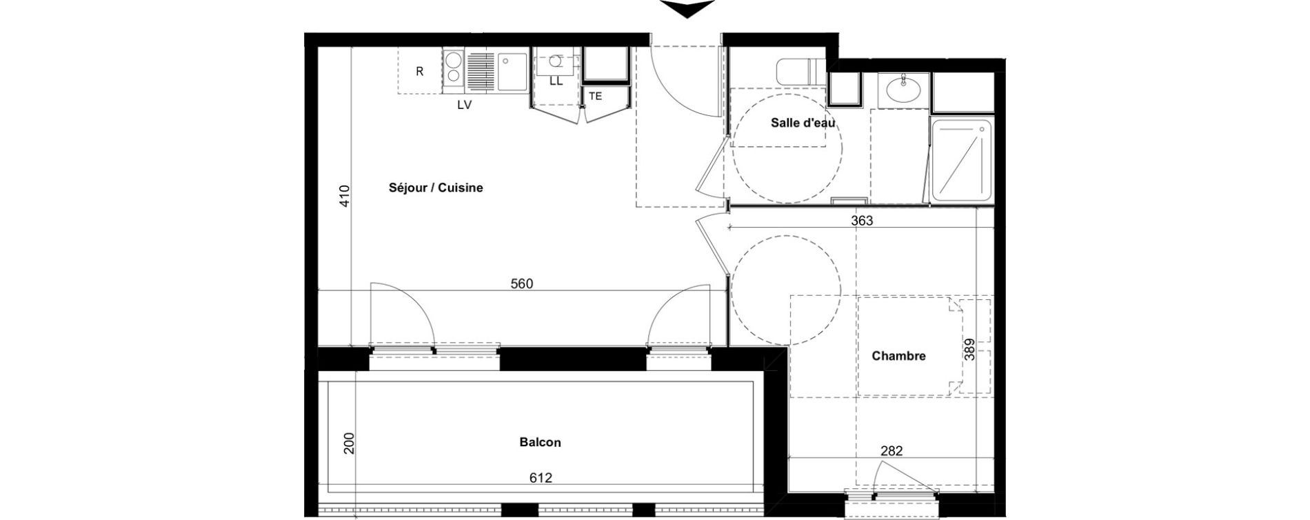 Appartement T2 de 41,10 m2 &agrave; Amb&eacute;rieu-En-Bugey Tiret les allymes