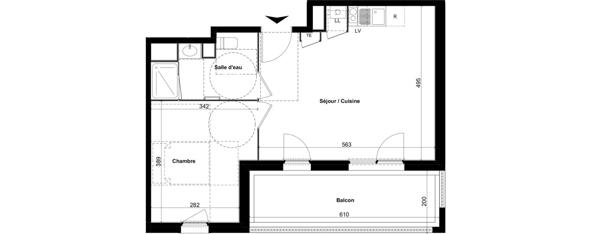 Appartement T2 de 43,77 m2 &agrave; Amb&eacute;rieu-En-Bugey Tiret les allymes