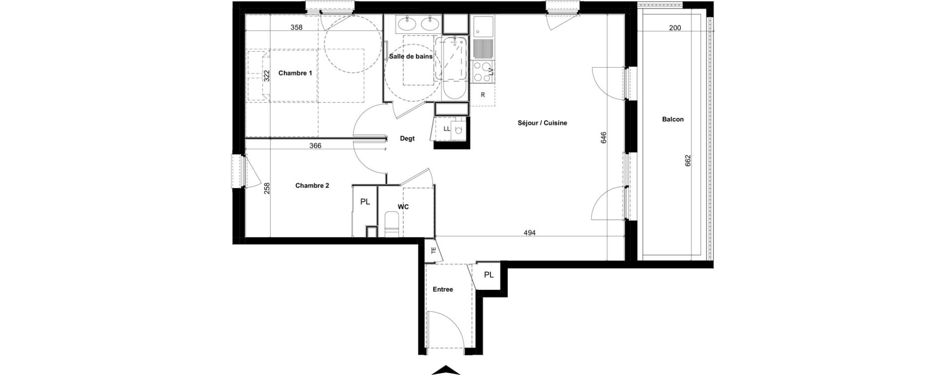 Appartement T3 de 62,67 m2 &agrave; Amb&eacute;rieu-En-Bugey Tiret les allymes