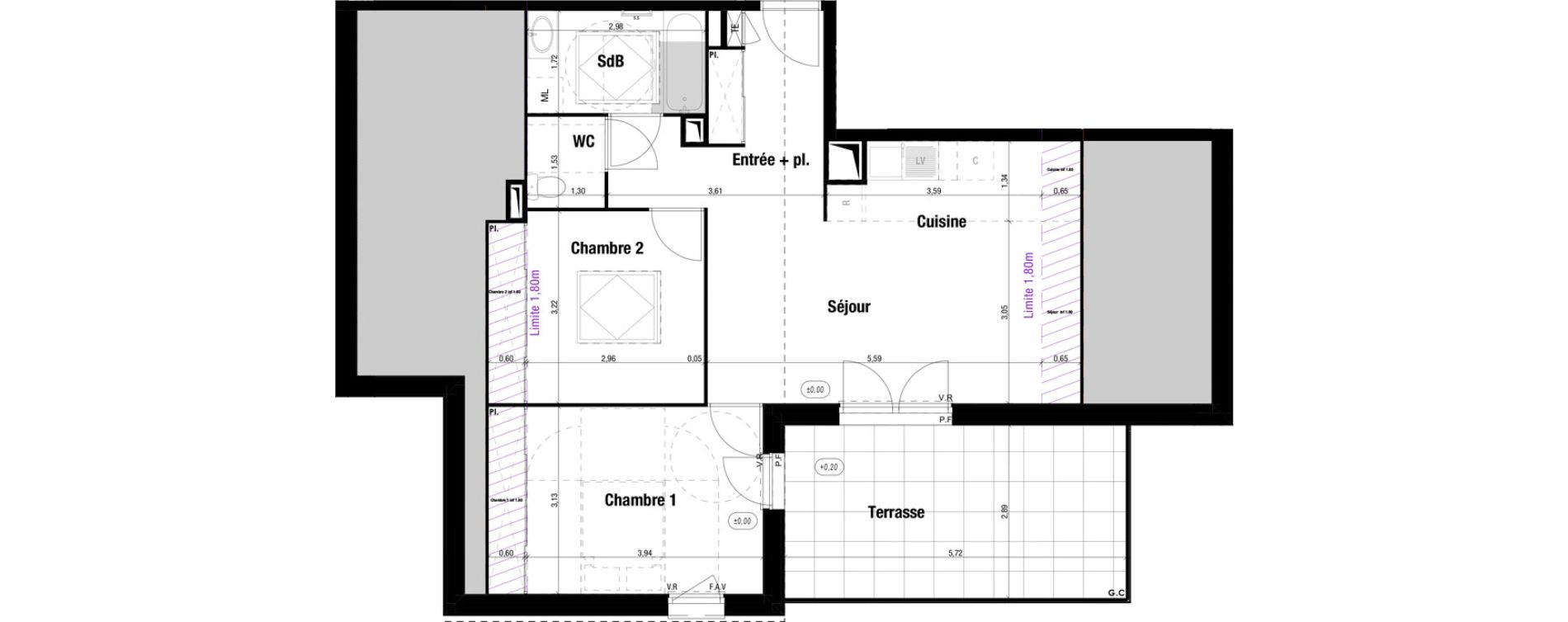 Appartement T3 de 59,05 m2 &agrave; Amb&eacute;rieu-En-Bugey Tiret les allymes