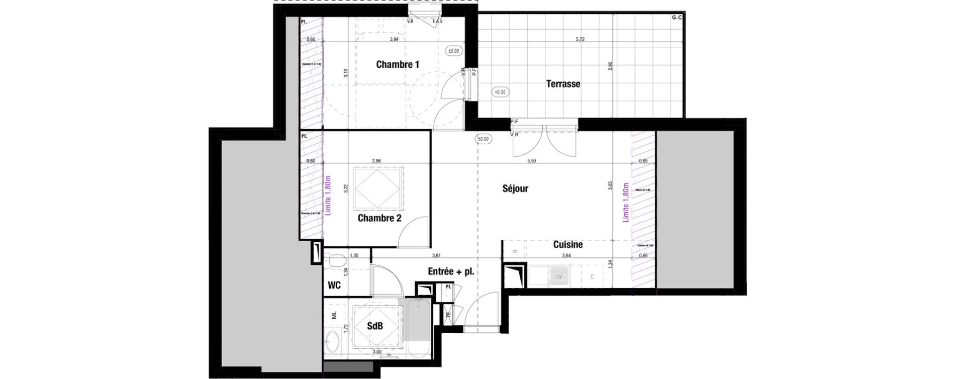 Appartement T3 de 56,29 m2 &agrave; Amb&eacute;rieu-En-Bugey Tiret les allymes