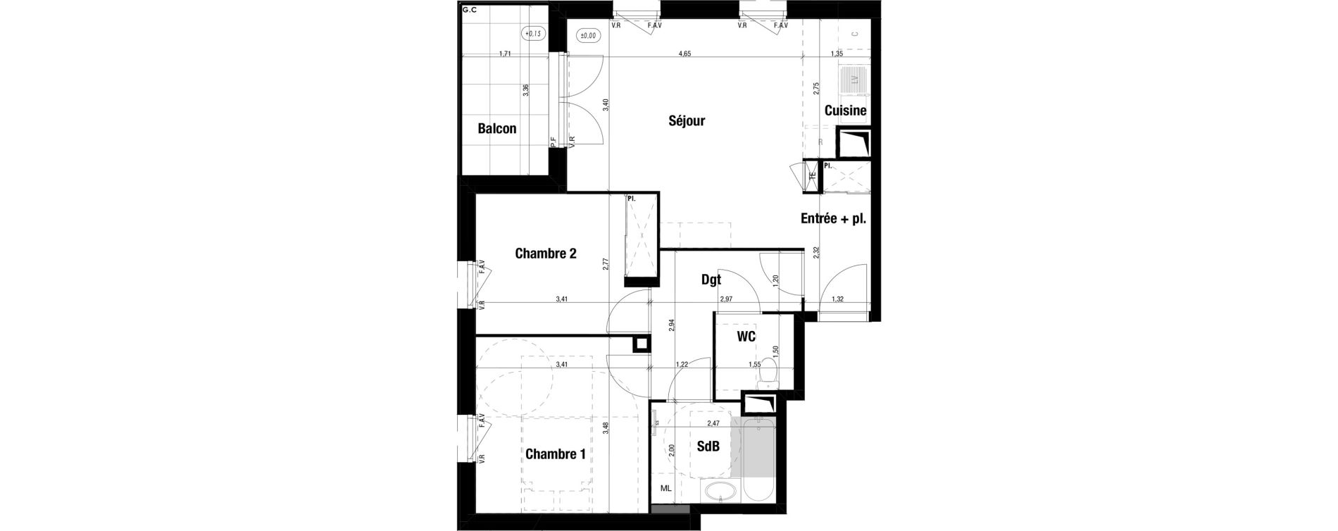 Appartement T3 de 60,15 m2 &agrave; Amb&eacute;rieu-En-Bugey Tiret les allymes