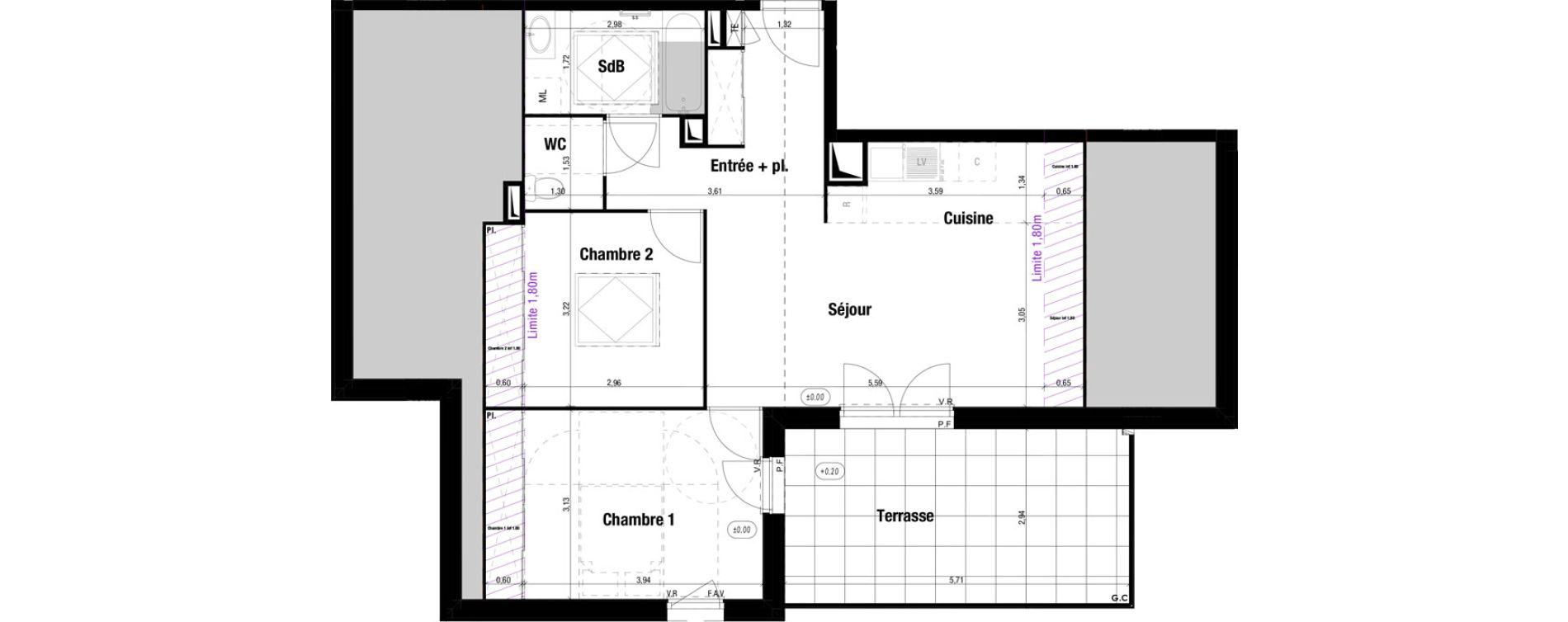 Appartement T3 de 59,08 m2 &agrave; Amb&eacute;rieu-En-Bugey Tiret les allymes
