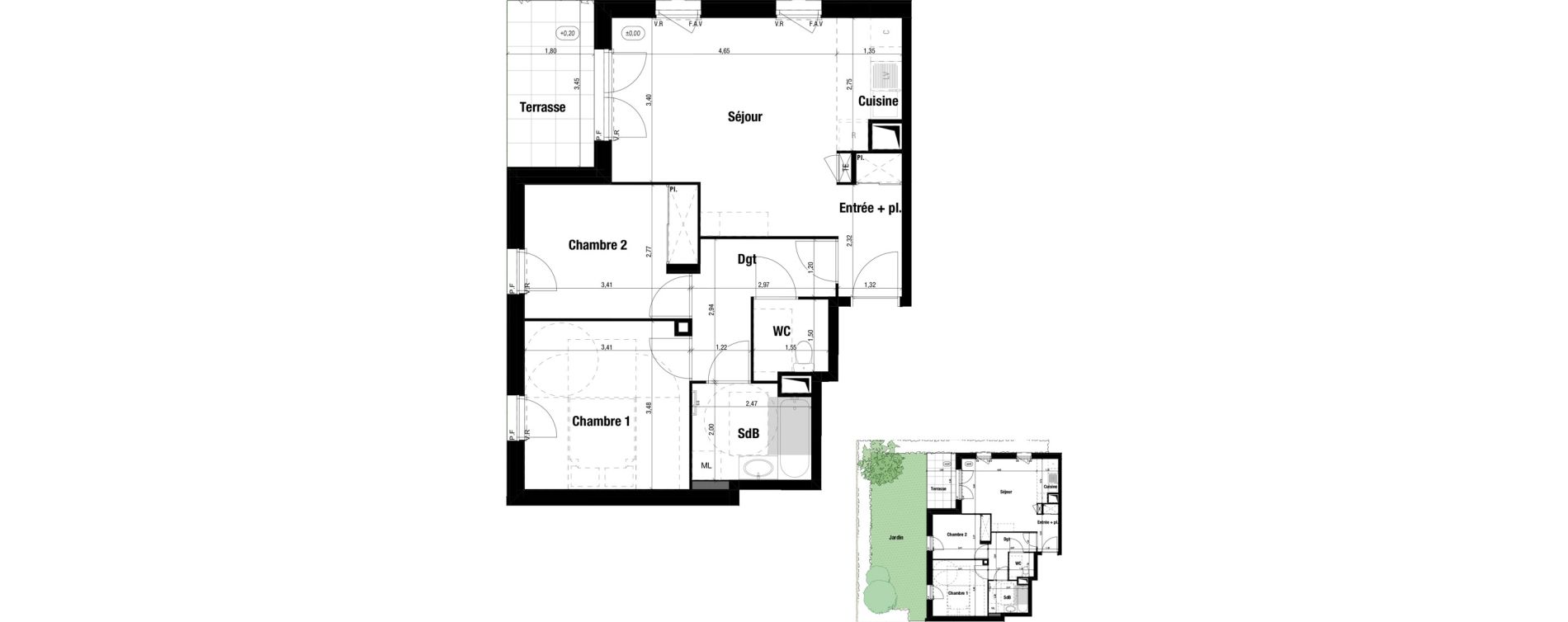 Appartement T3 de 60,14 m2 &agrave; Amb&eacute;rieu-En-Bugey Tiret les allymes