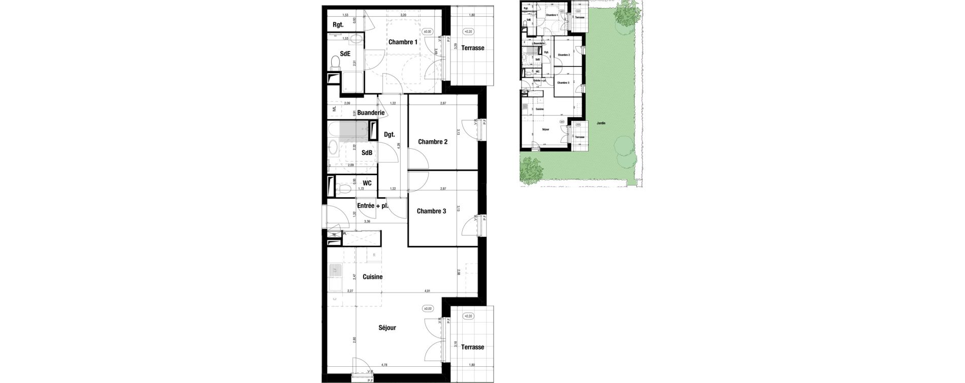 Appartement T4 de 81,74 m2 &agrave; Amb&eacute;rieu-En-Bugey Tiret les allymes
