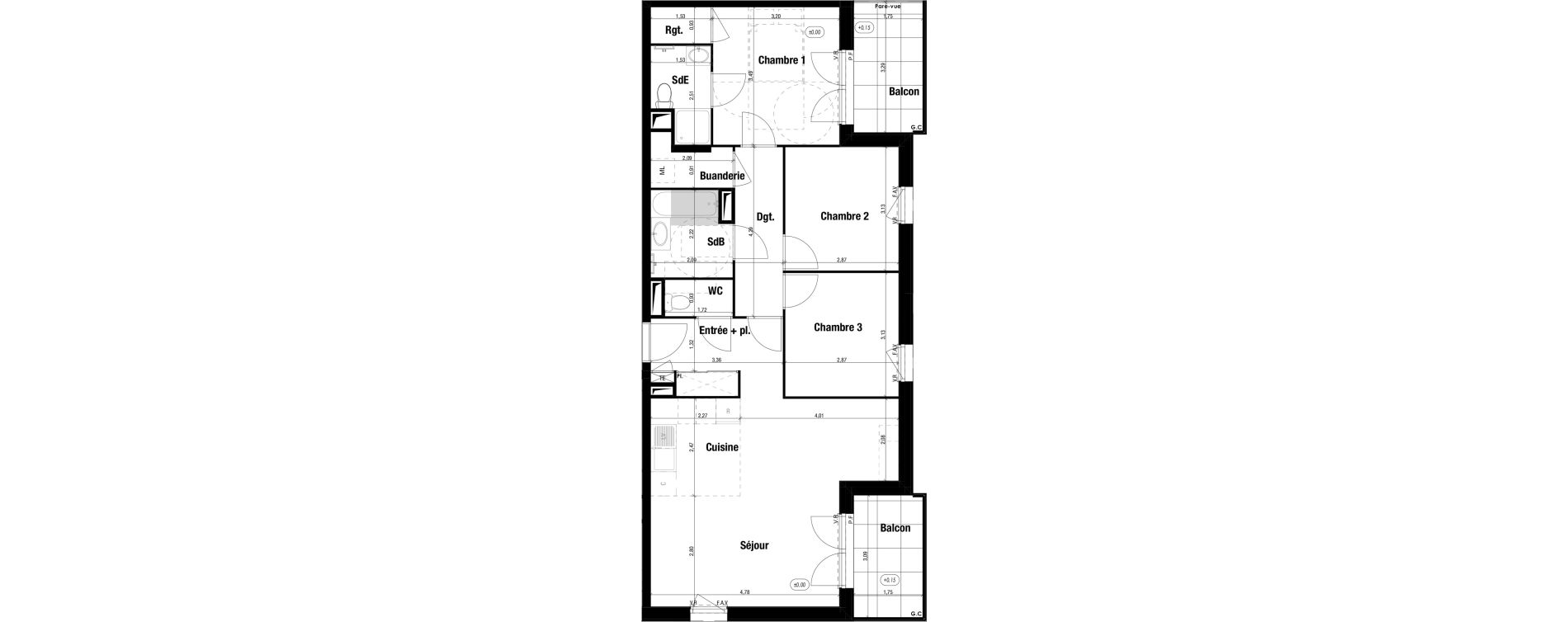 Appartement T4 de 81,75 m2 &agrave; Amb&eacute;rieu-En-Bugey Tiret les allymes