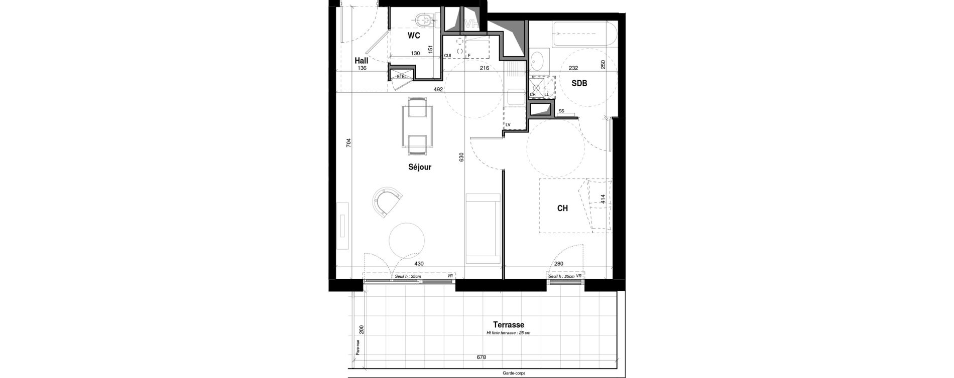 Appartement T2 de 46,62 m2 &agrave; Amb&eacute;rieu-En-Bugey Longeray - gare