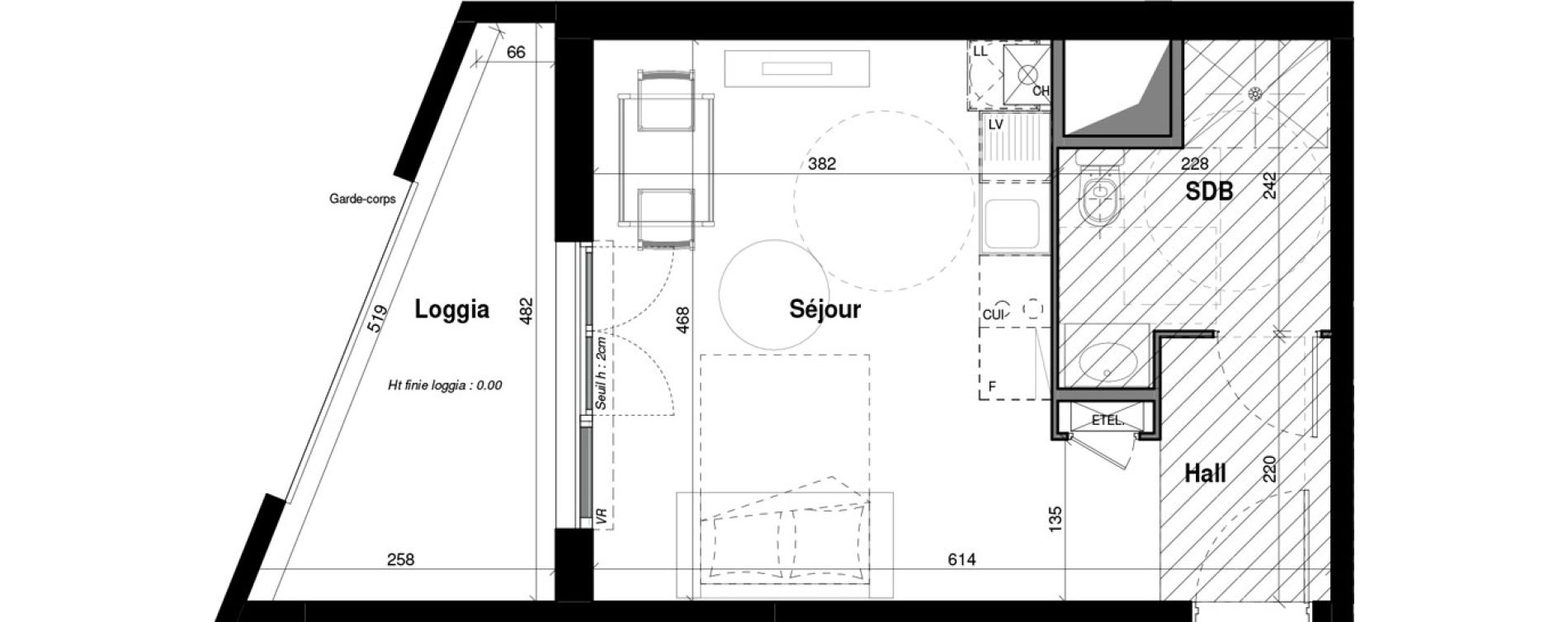 Appartement T1 de 27,18 m2 &agrave; Amb&eacute;rieu-En-Bugey Longeray - gare