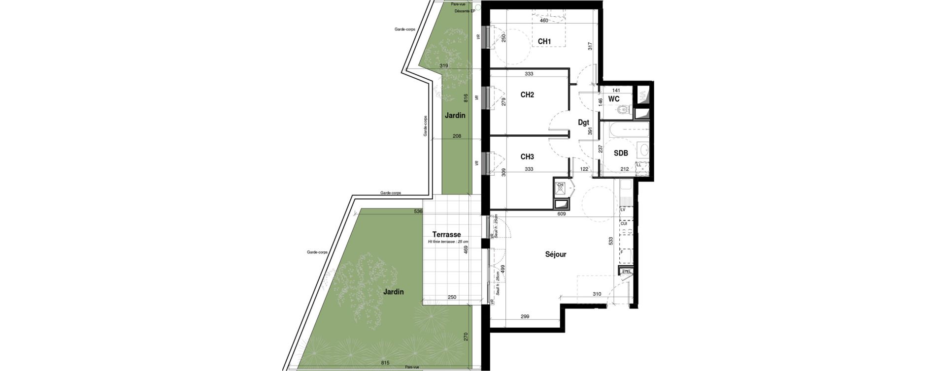 Appartement T4 de 74,13 m2 &agrave; Amb&eacute;rieu-En-Bugey Longeray - gare