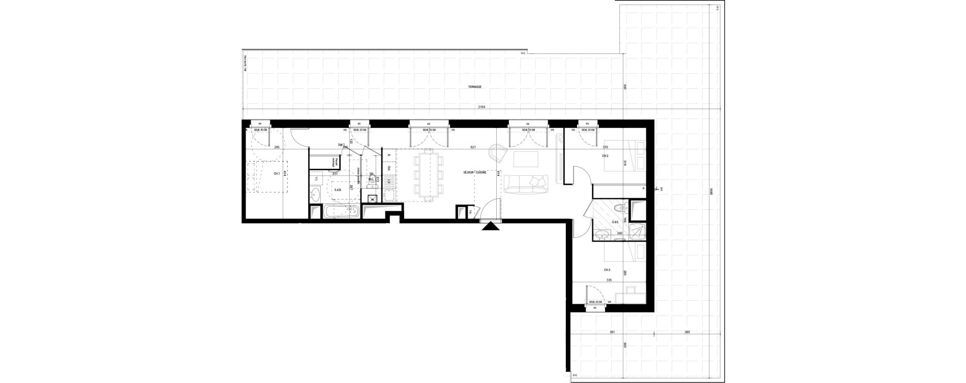 Appartement T4 de 83,60 m2 &agrave; Amb&eacute;rieu-En-Bugey Longeray - gare