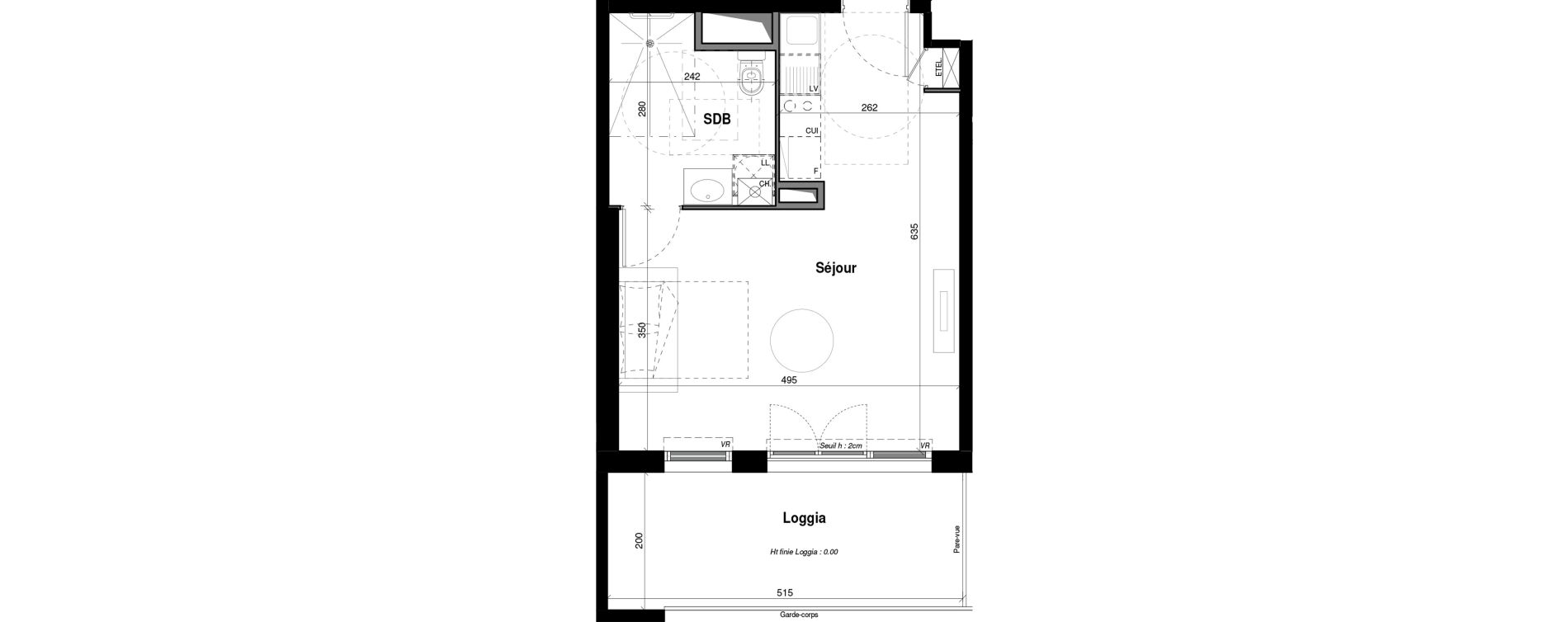 Appartement T2 de 30,07 m2 &agrave; Amb&eacute;rieu-En-Bugey Longeray - gare
