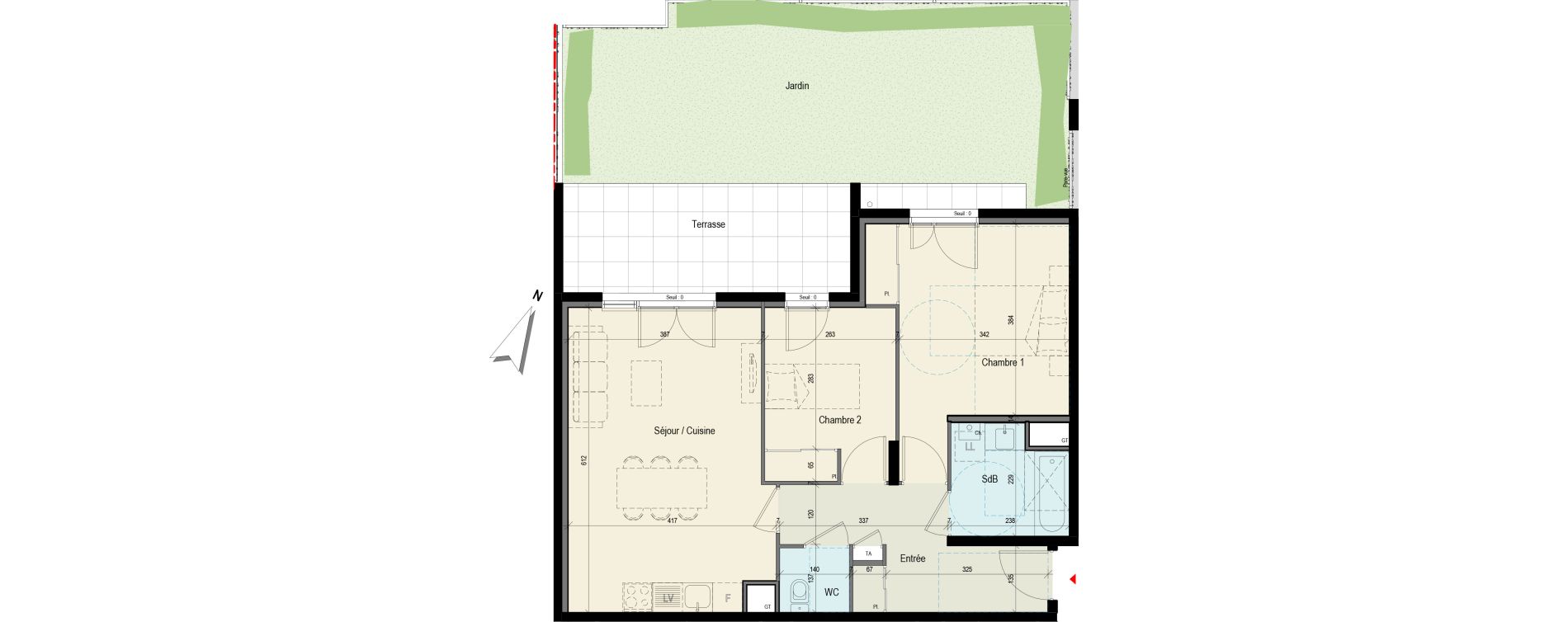 Appartement T3 de 64,35 m2 &agrave; Bellegarde-Sur-Valserine Centre