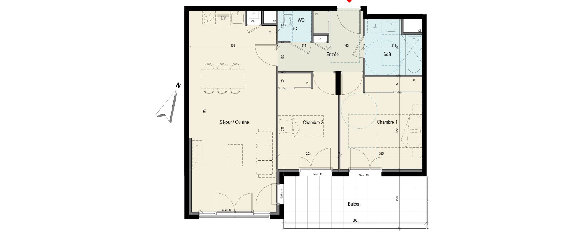 Appartement T3 de 67,22 m2 &agrave; Bellegarde-Sur-Valserine Centre