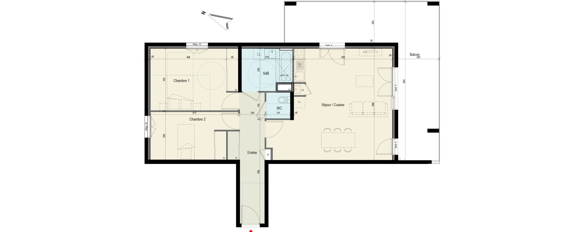 Appartement T3 de 79,62 m2 &agrave; Bellegarde-Sur-Valserine Centre