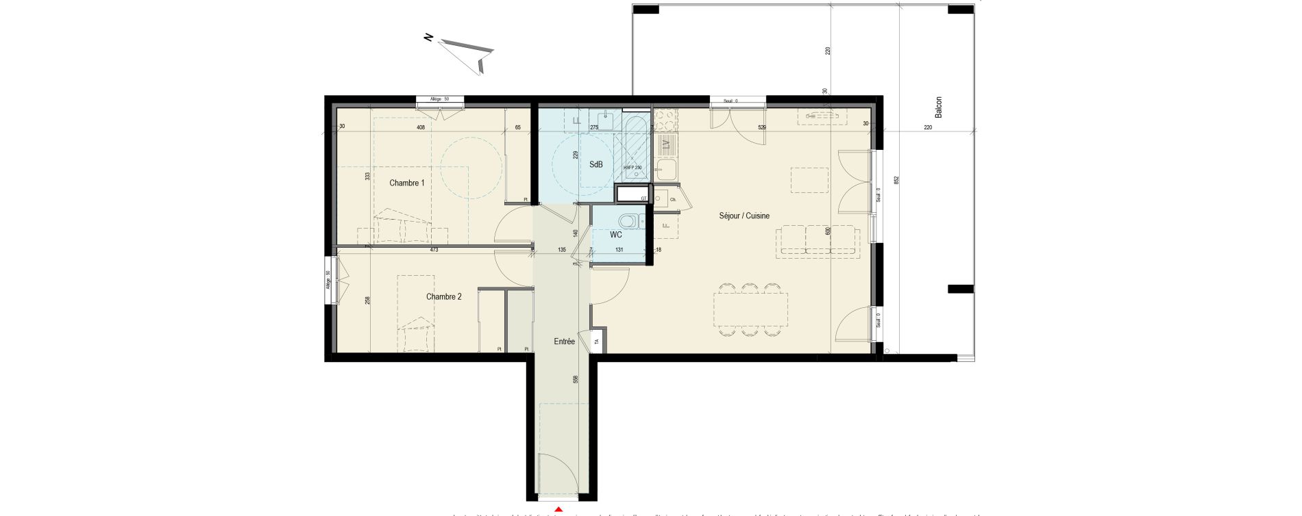 Appartement T3 de 79,62 m2 &agrave; Bellegarde-Sur-Valserine Centre