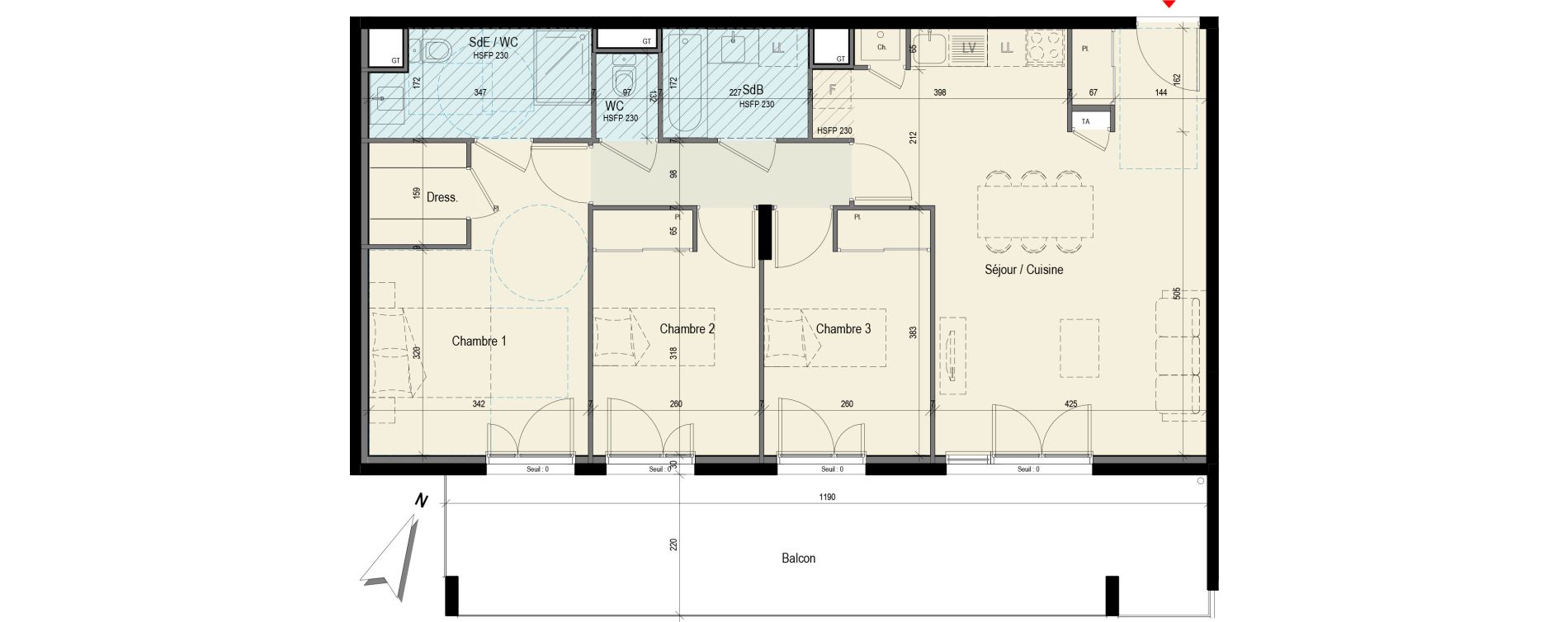 Appartement T4 de 82,94 m2 &agrave; Bellegarde-Sur-Valserine Centre