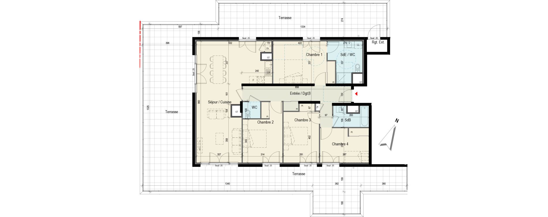Appartement T5 de 118,52 m2 &agrave; Bellegarde-Sur-Valserine Centre