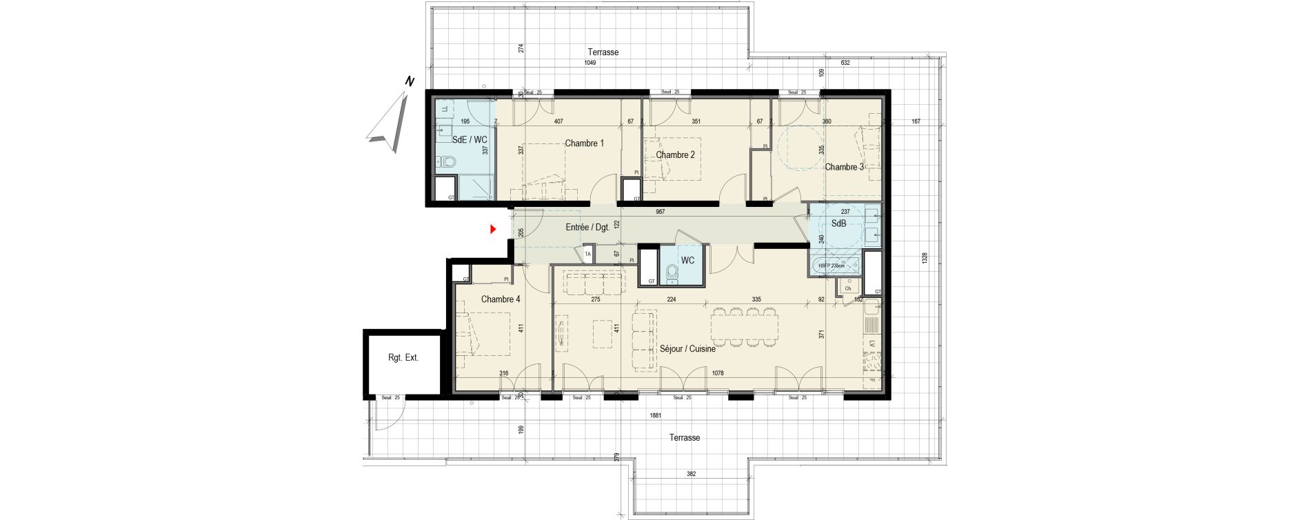 Appartement T5 de 124,77 m2 &agrave; Bellegarde-Sur-Valserine Centre