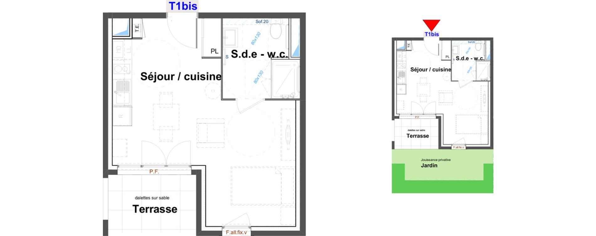 Appartement T1 meubl&eacute; de 30,23 m2 &agrave; Belley Centre