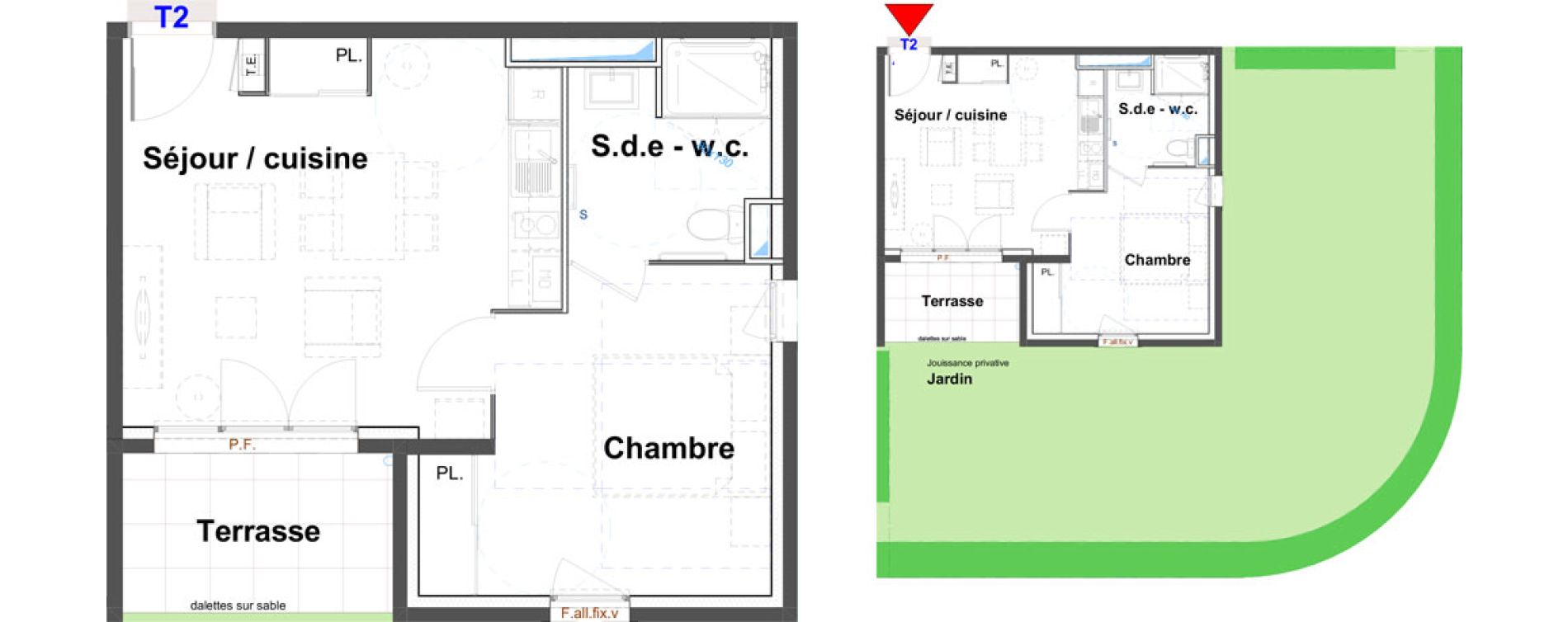 Appartement T2 meubl&eacute; de 37,69 m2 &agrave; Belley Centre