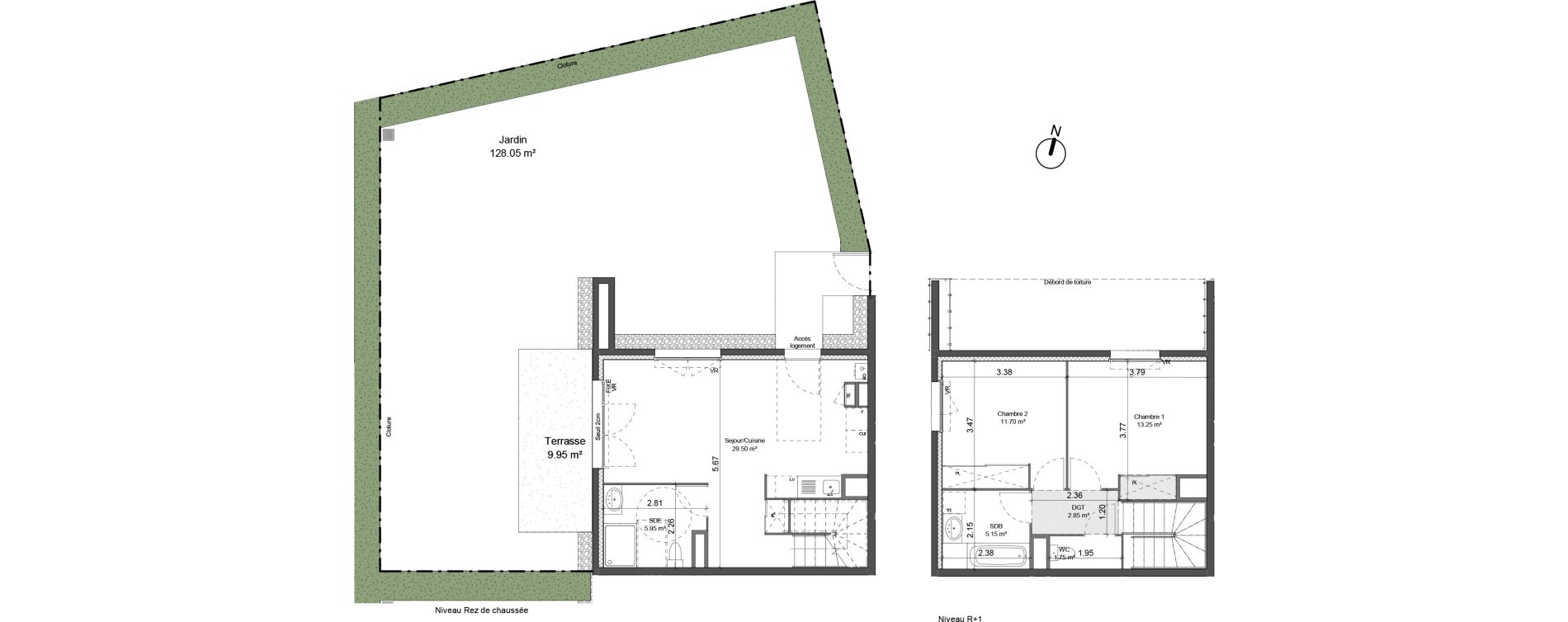 Appartement T3 de 71,25 m2 &agrave; Beynost Centre