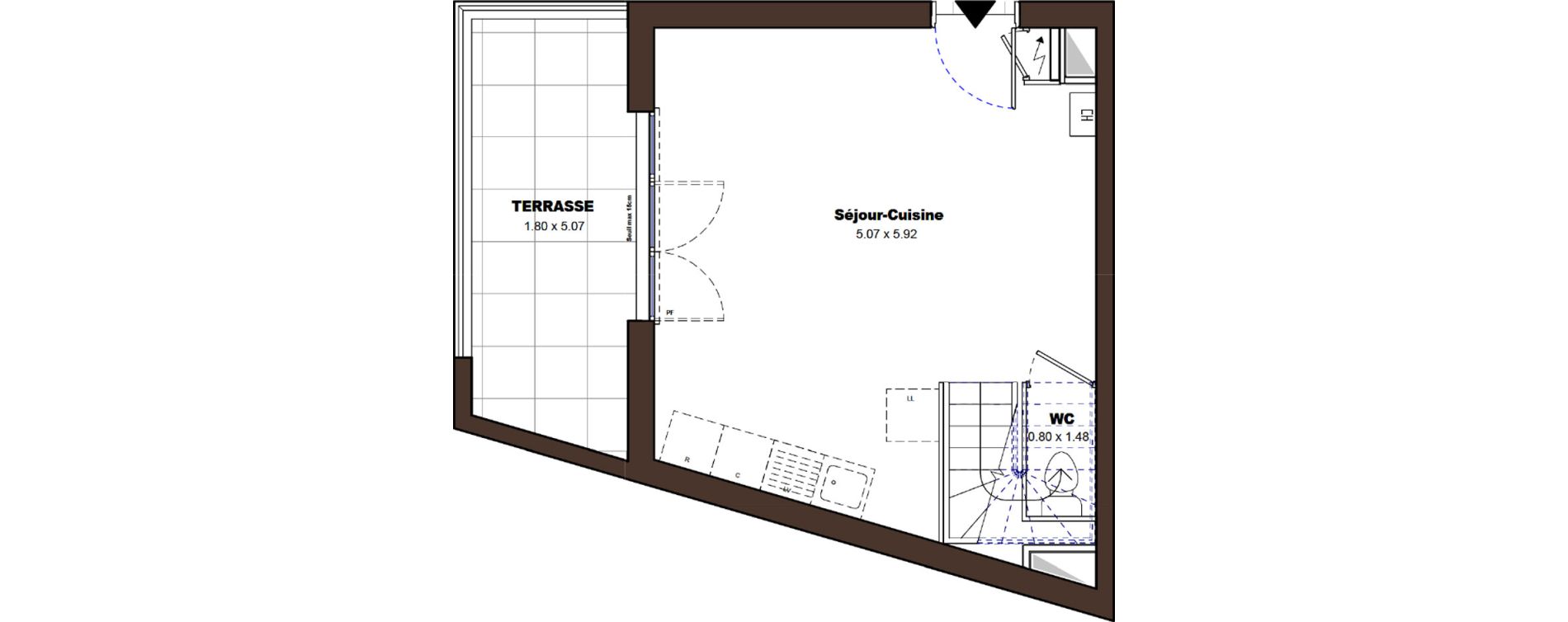 Duplex T3 de 49,93 m2 &agrave; Bourg-En-Bresse Citadelle - gare