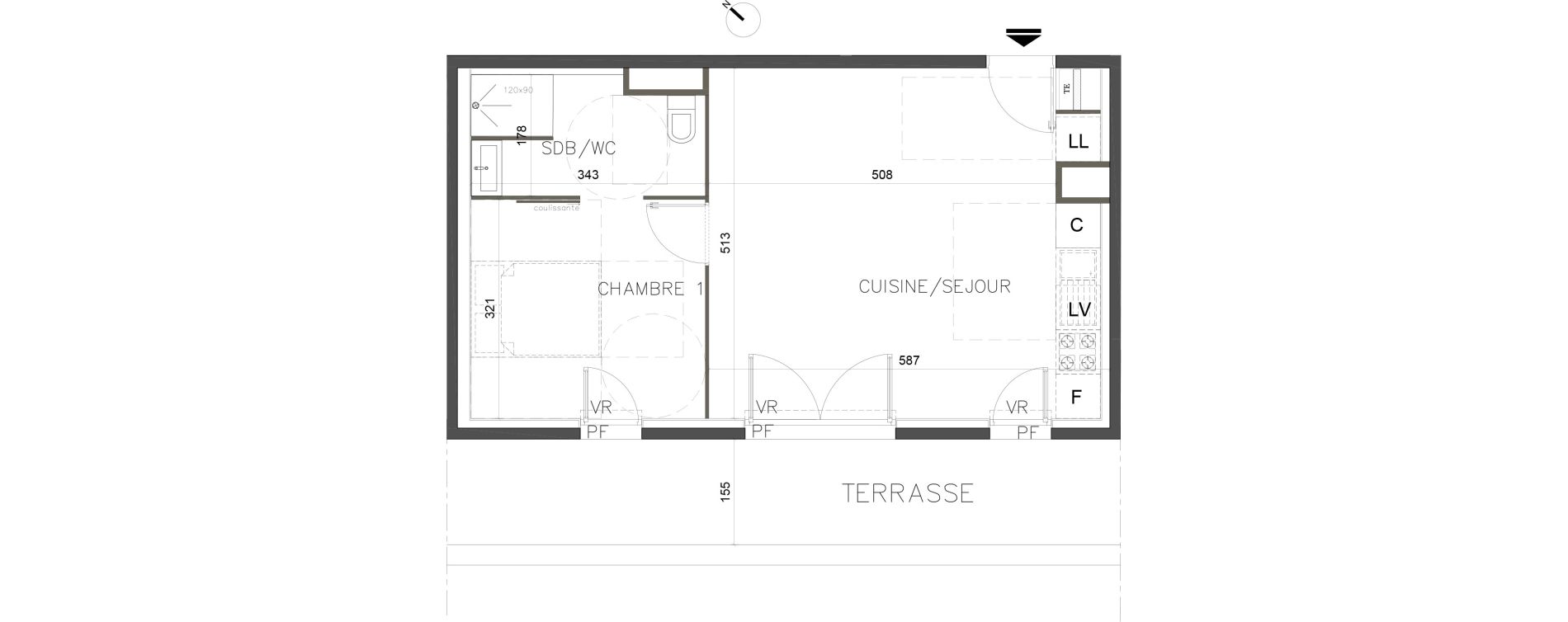 Appartement T2 de 45,30 m2 &agrave; Bourg-En-Bresse Centre