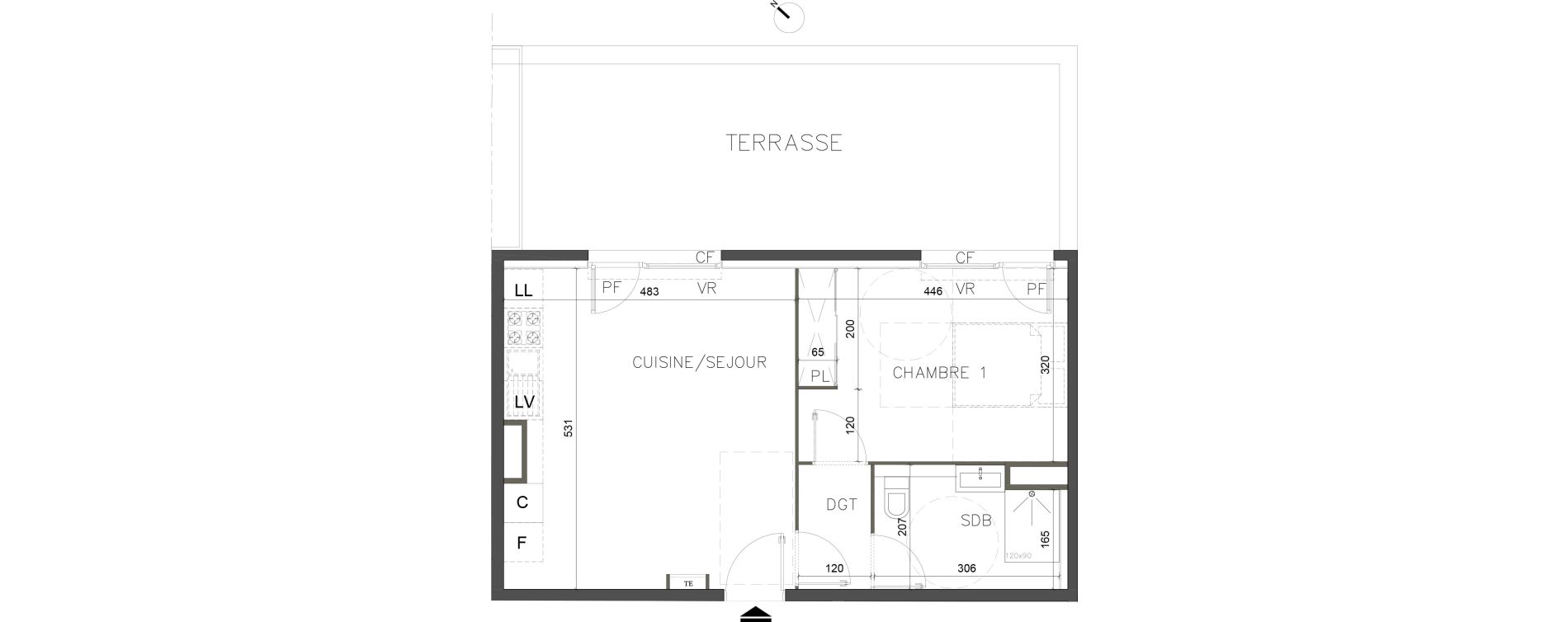 Appartement T2 de 47,80 m2 &agrave; Bourg-En-Bresse Centre