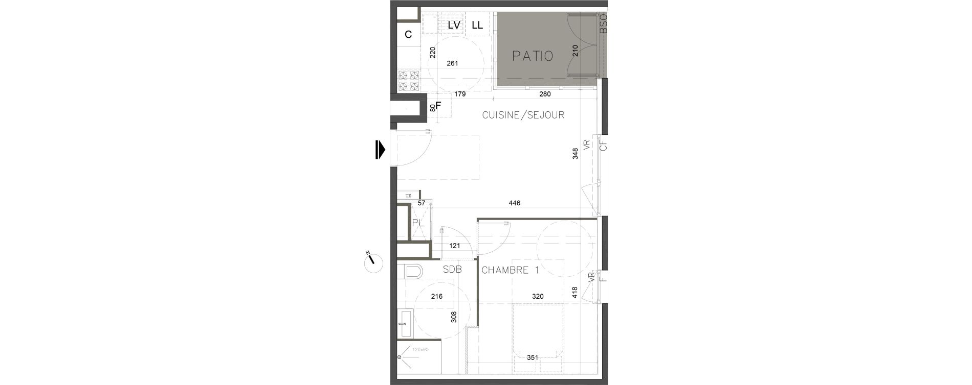 Appartement T2 de 50,10 m2 &agrave; Bourg-En-Bresse Centre