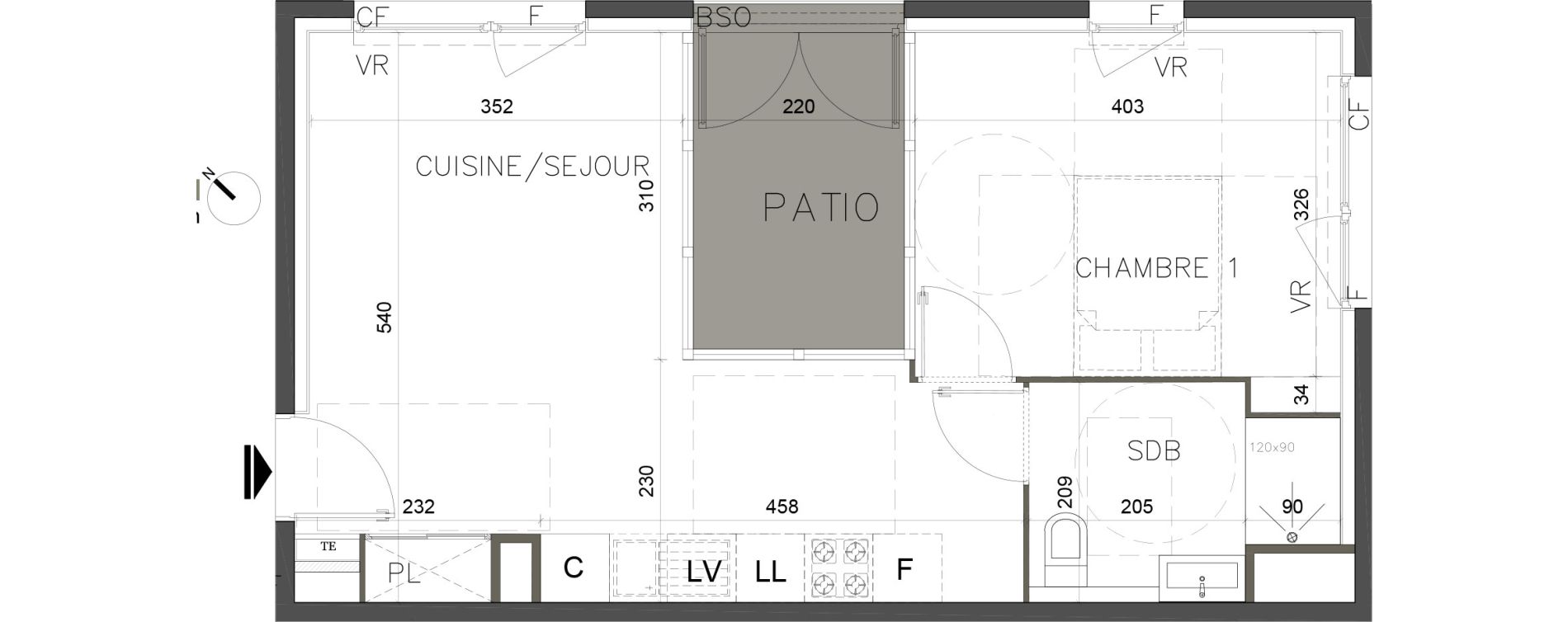 Appartement T2 de 50,60 m2 &agrave; Bourg-En-Bresse Centre