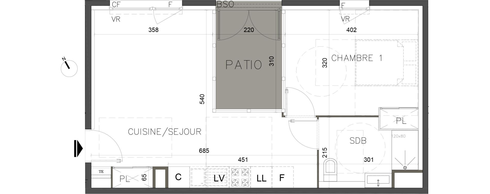 Appartement T2 de 50,80 m2 &agrave; Bourg-En-Bresse Centre