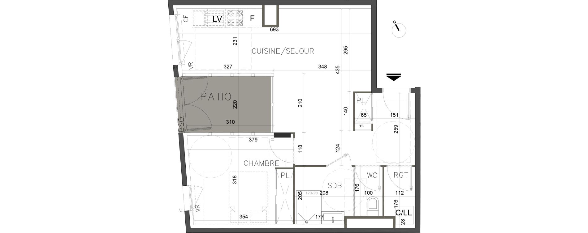 Appartement T2 de 55,70 m2 &agrave; Bourg-En-Bresse Centre