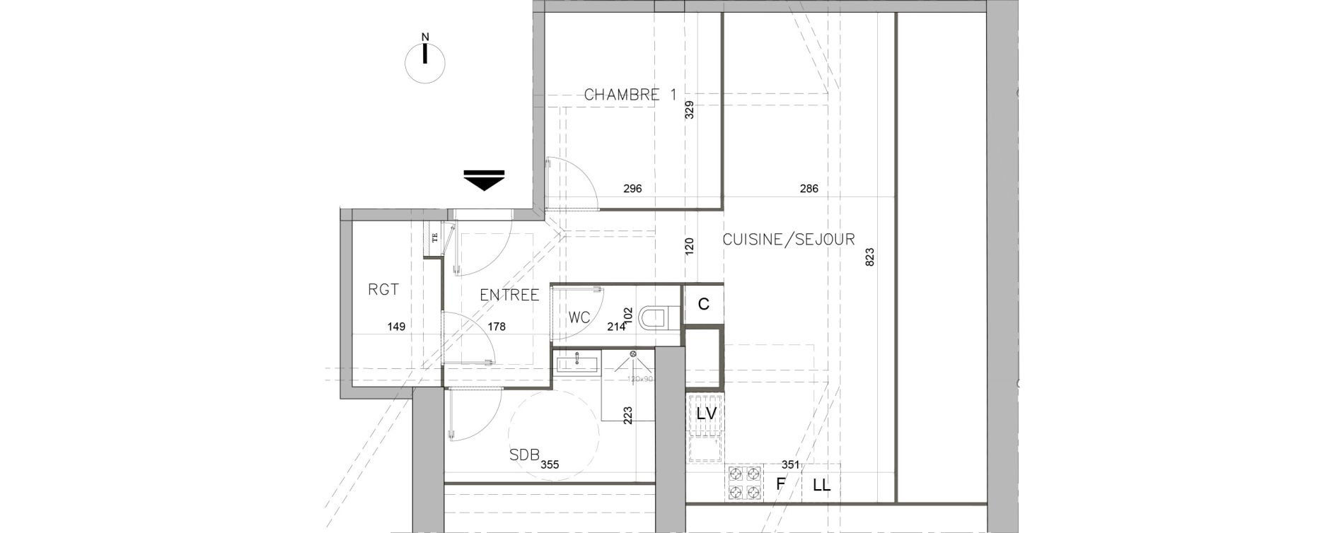 Appartement T2 de 56,30 m2 &agrave; Bourg-En-Bresse Centre